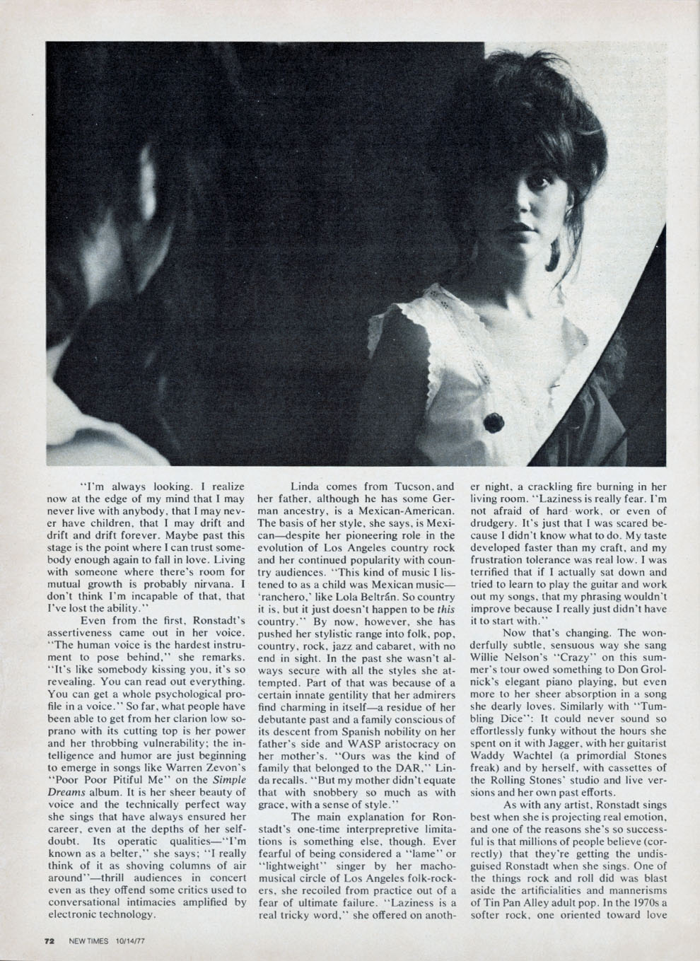 Linda Ronstadt New Times 1977