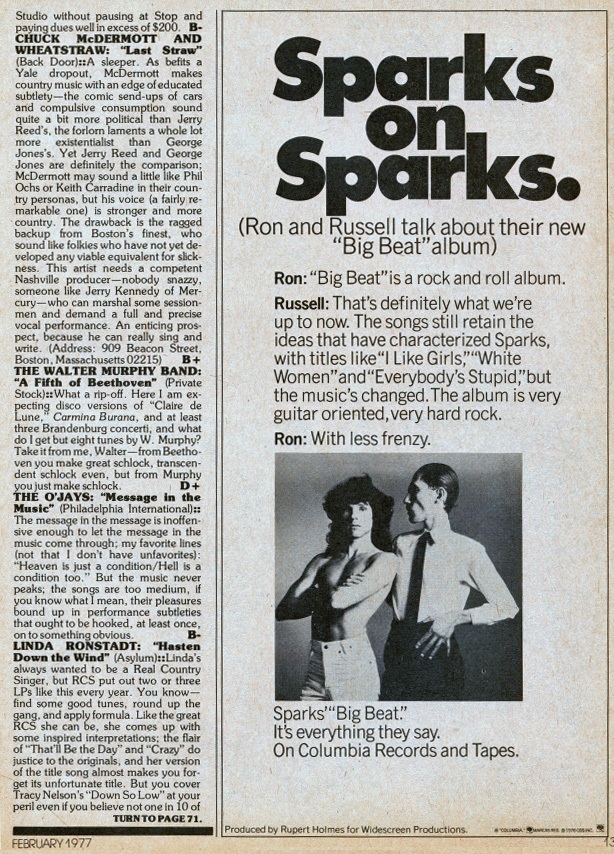 Linda Ronstadt review from Creem